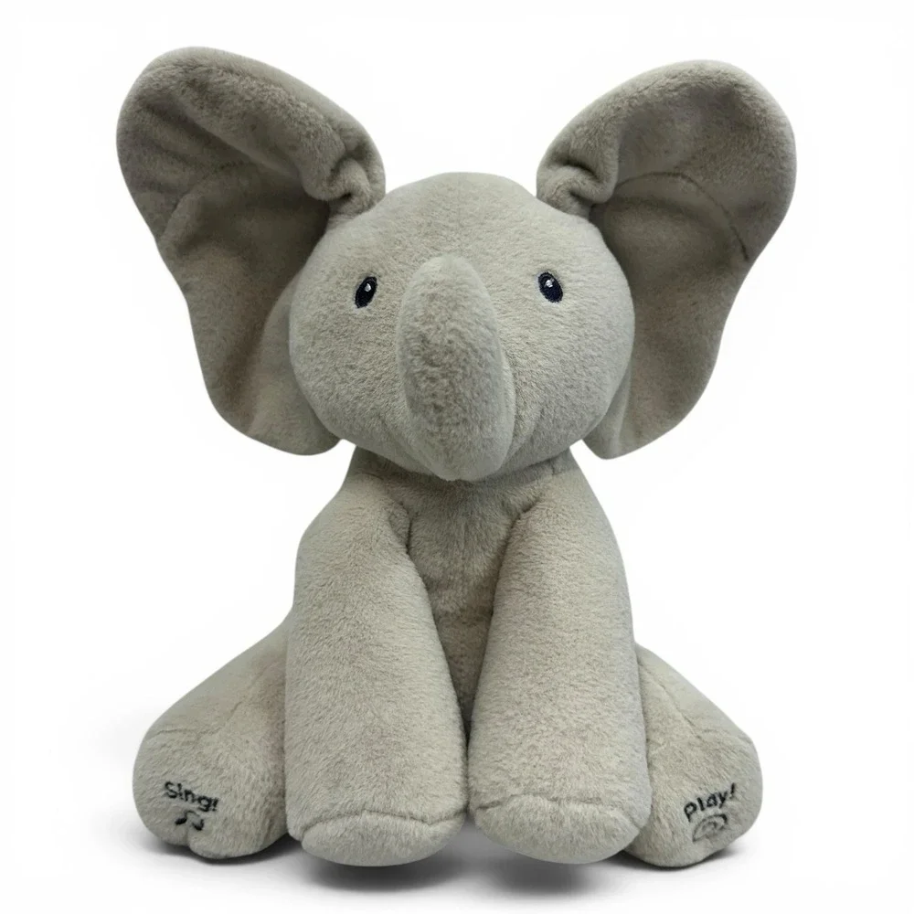 GUND Baby Flappy Animated Peek A Boo Singing Elephant Plush 11